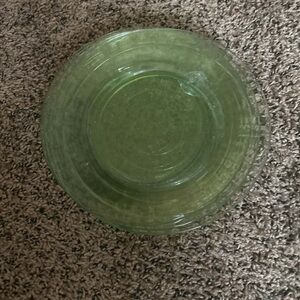 Green Glass Dinner Plate